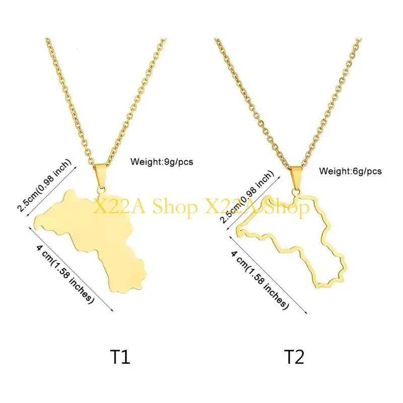 Unique Kurdistan Map Necklace