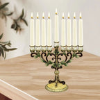 Artistic Metal Candle Holder for Hanukkah