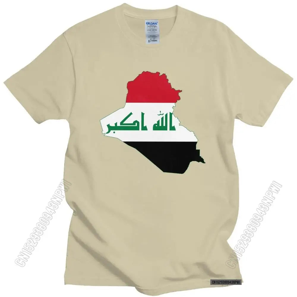 Iraq Flag Map T Shirt