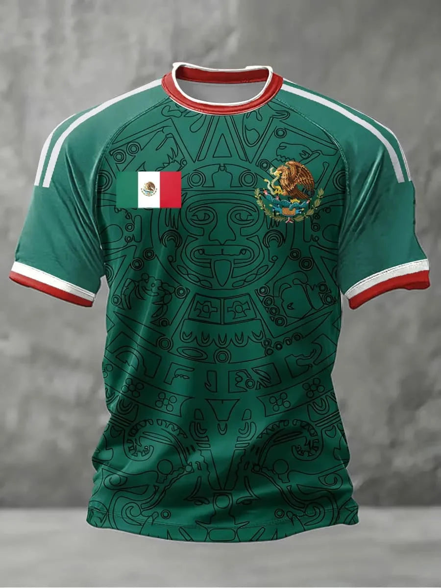 Men Mexico 3D  Print Soccer Jersey T Shirt