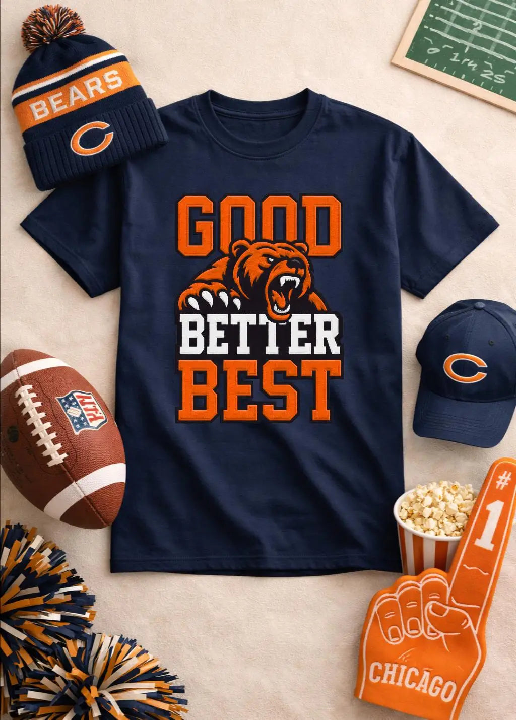 Good Better Best Bear T Shirt Chicago Football