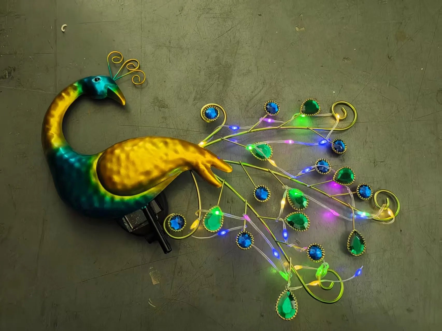1Pc Peacock Solar Garden Lamp