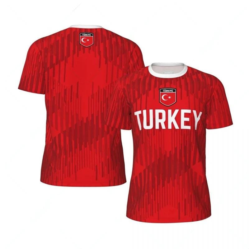 Fashion Turkey Flag Football T Shirt