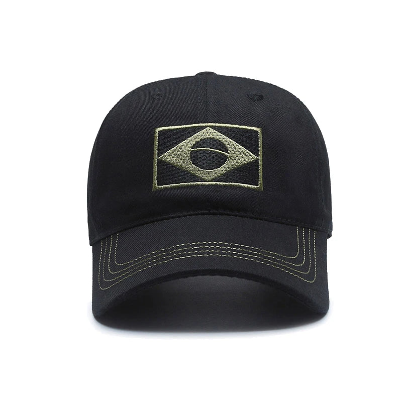 Unisex Brazilian Flag Embroidered Cap