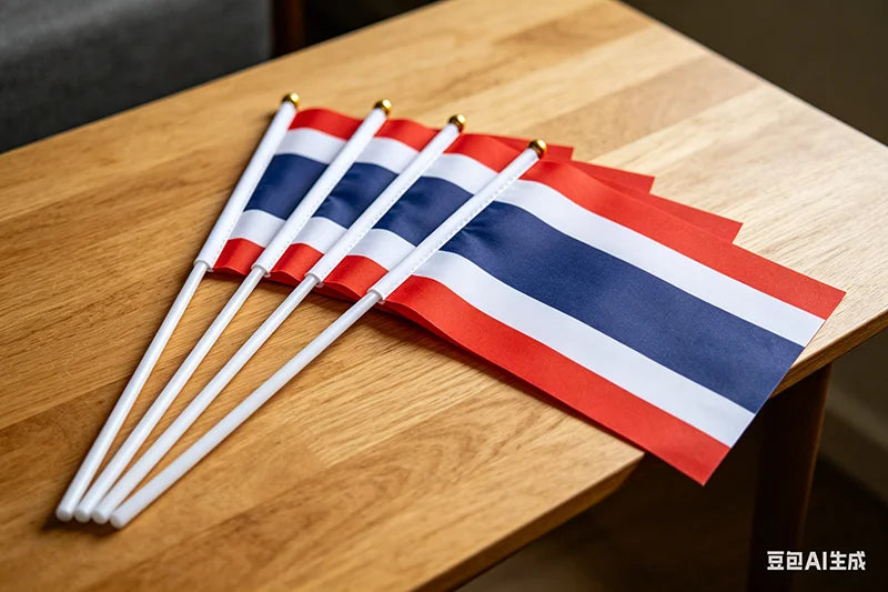 Thailand Small Hand Held Waving Flag