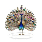 1Pcs Quality 2D Crystal Peacock