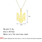 Engraved Ukraine Necklace
