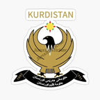 Kurdistan Flag Map Car Stickers