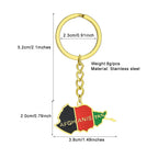 Afghanistan Map Flag Key Chain