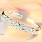Adjustable Sterling silver elegant Peacock bracelet