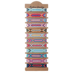 12Pcs/set Woven Bracelet Ethnic Rainbow Friendship Bracelet