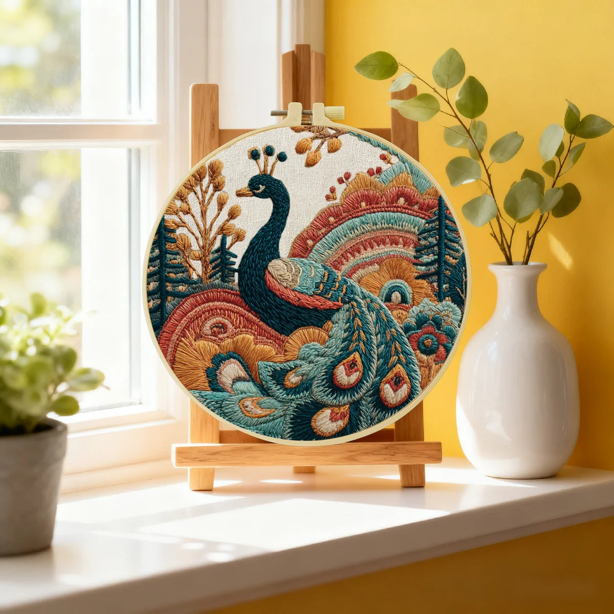 Peacock Embroidery Starter Kit