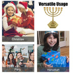 7 Branch Menorah Candle Holder Jerusalem