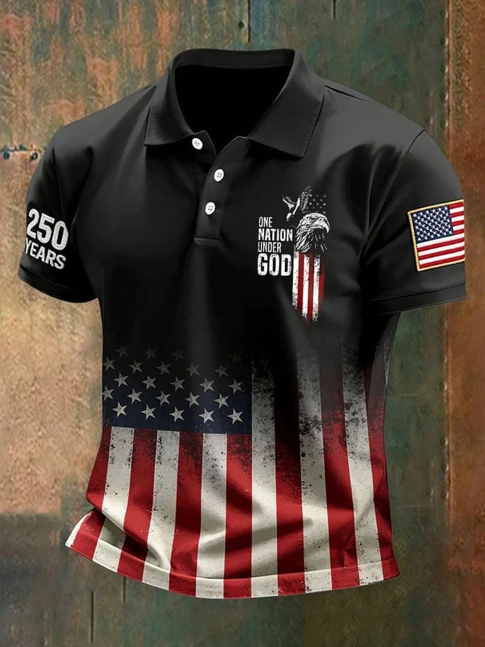 Polo Shirt USA Flag