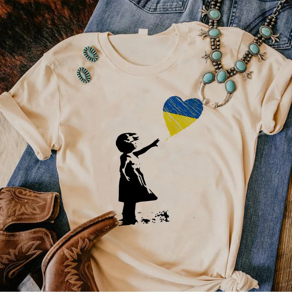 Ukraine T shirt women, female streetwear clothing