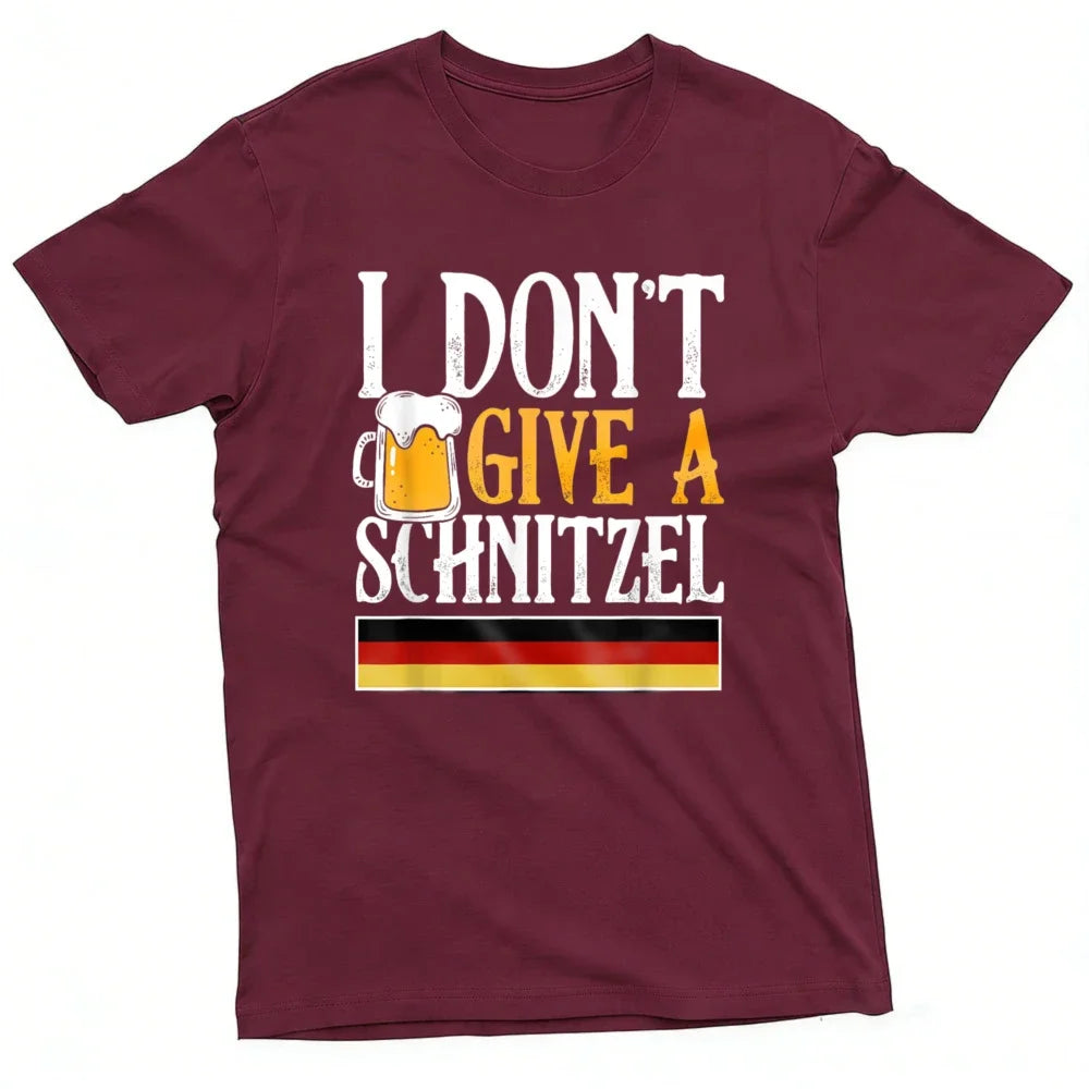 I Dont Give A Schnitzel Beer Germany Flag Men T-Shirt