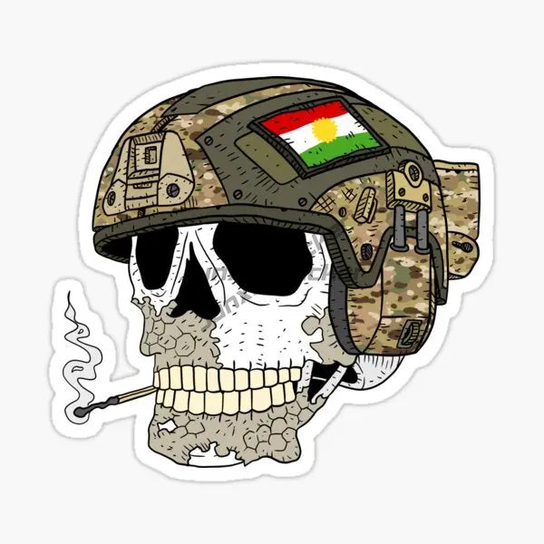 Kurdistan Map National Flag and Emblem Sticker
