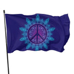 Hippie Peace Sign Flag Love and Peace