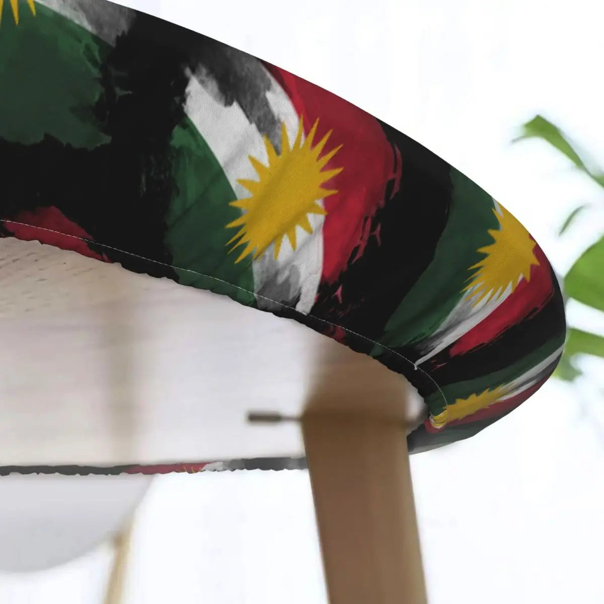Kurdistan Flag Waterproof Round Tablecloth