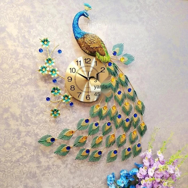 European Peacock Wall Clock