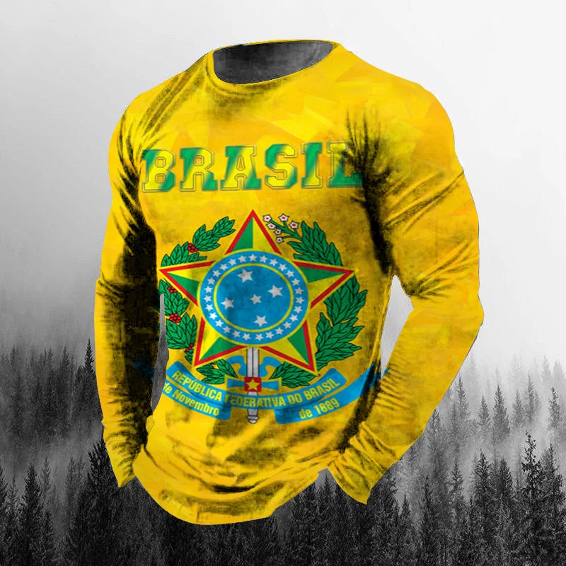 Brazil Flag 3D Print Tee