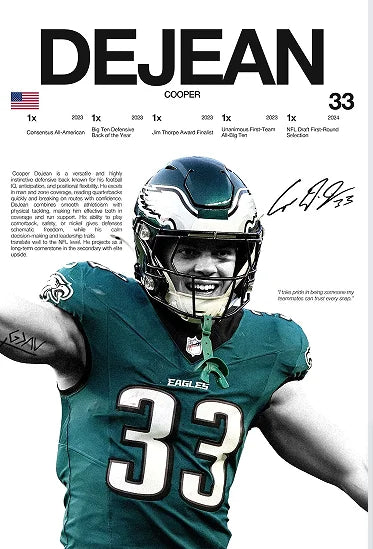 Classic American Football Sports Star Art Poster