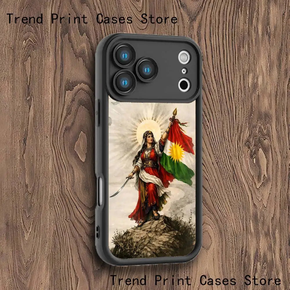 Kurdistan Flag Art Emery Case For iPhones