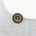 US Army Soldier Veteran Shield Circle Metal Badge