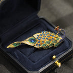 3D Peacock Brooch