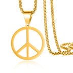 Hippie Style Peace Sign Necklace