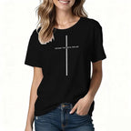 Jesus Cross Print Christian T-shirt