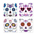 Day of the Dead Face Temporary Sticker Kit