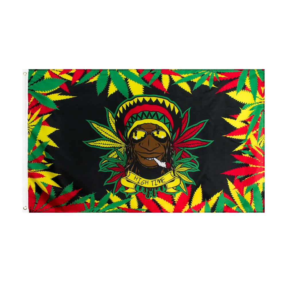 Peace Symbol Rasta Peace Flag