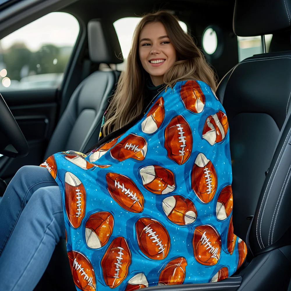 Football Pattern Blanket