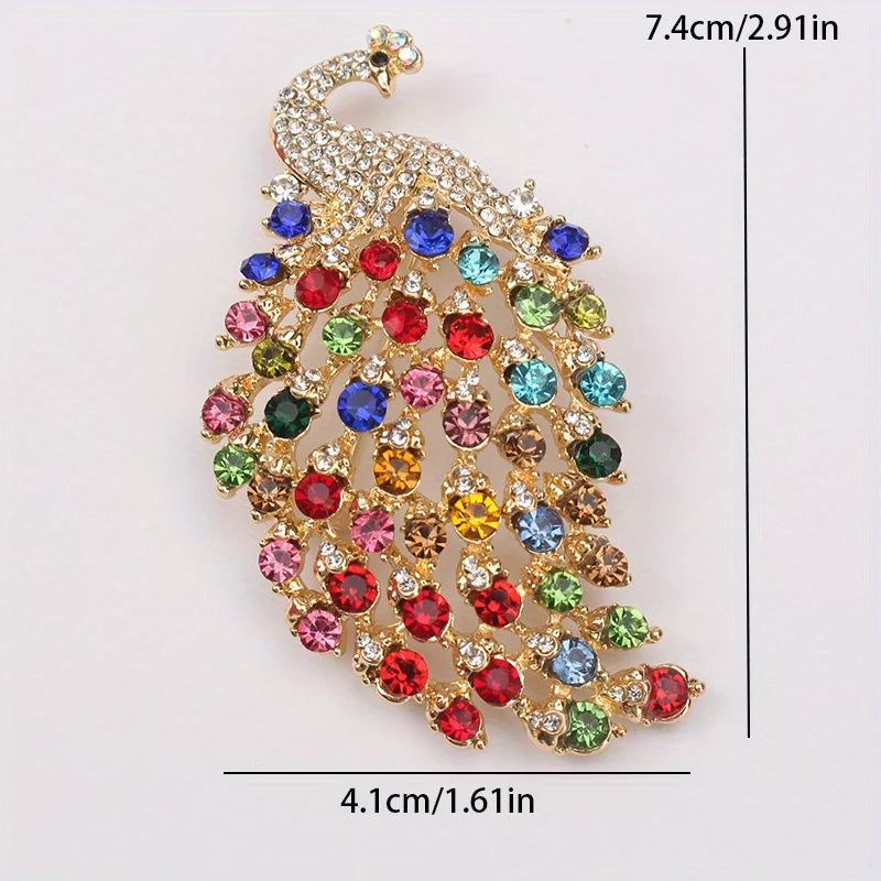 Luxury and fashionable peacock pin