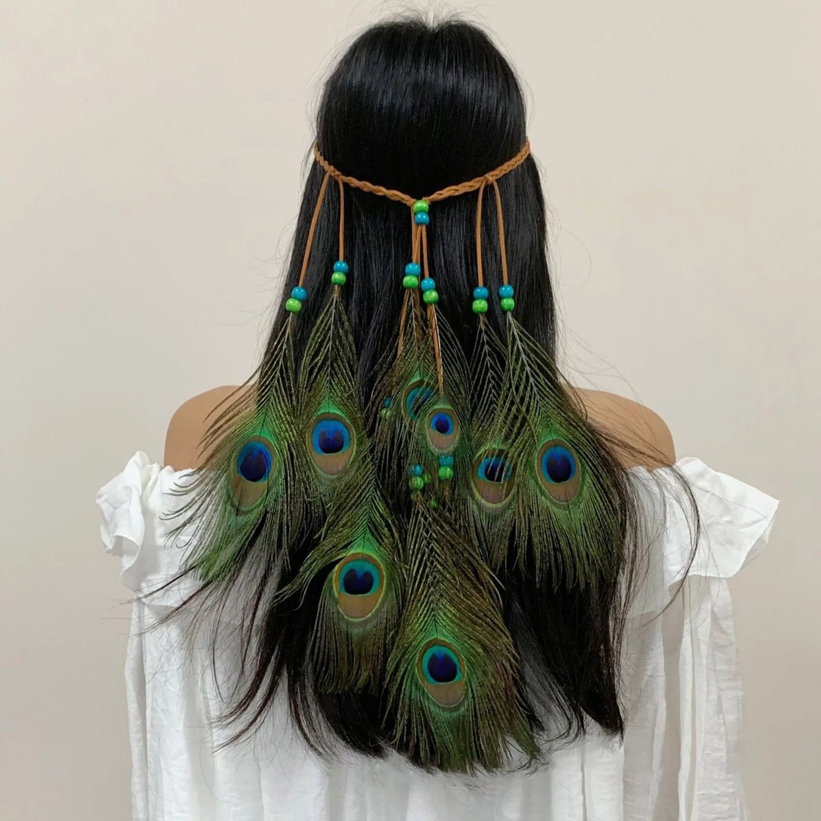 Peacock Feather Headbands Festival Hair Accessories