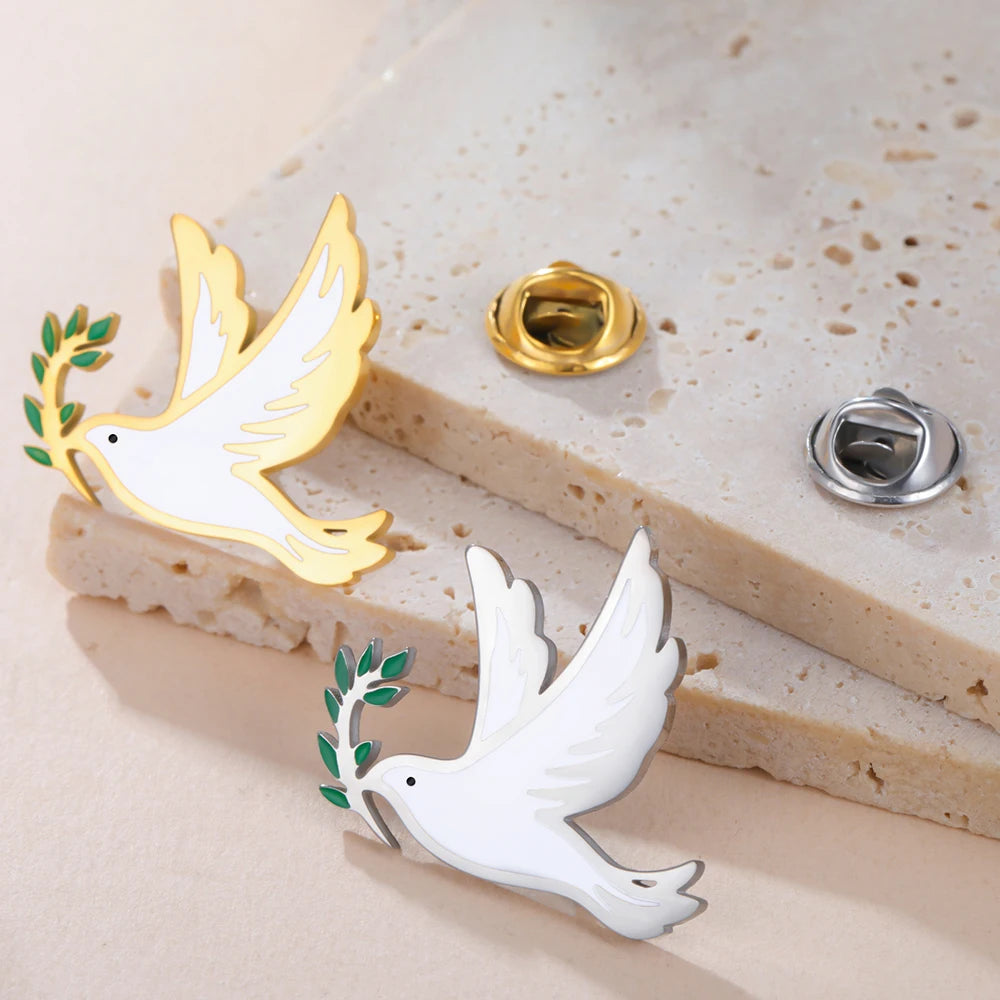 Dawapara Dove of Peace Brooch Animal Pin