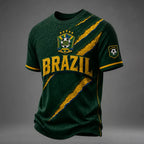 Brazil Flag Retro Soccer Jersey