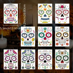 Day of the Dead Face Temporary Sticker Kit