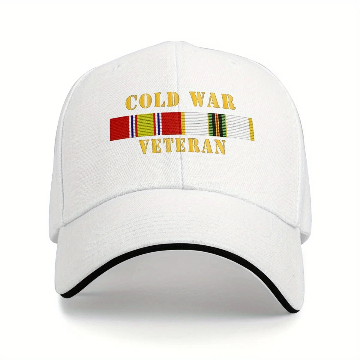 Cold War Veteran Military Ribbon Embroidered Baseball Cap