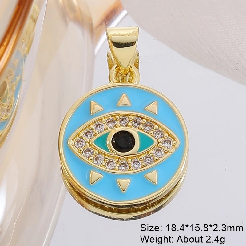 Gold Plated Handmade Colorful Star Of David Charms
