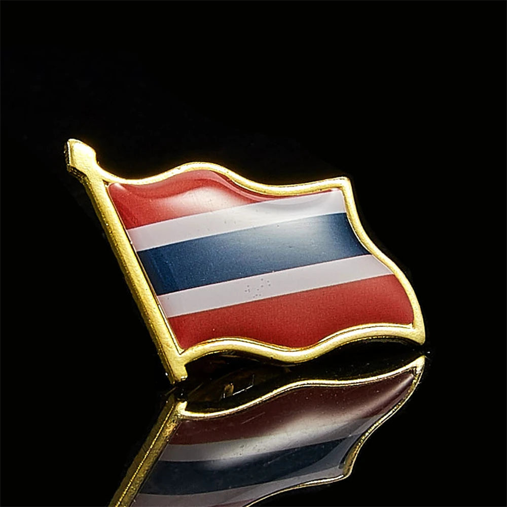 Thailand Flag Enamel Pin – 3D Waving