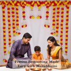Marigold Flower Garland for Decoration Diwali Pooja Day of The Dead Mexican