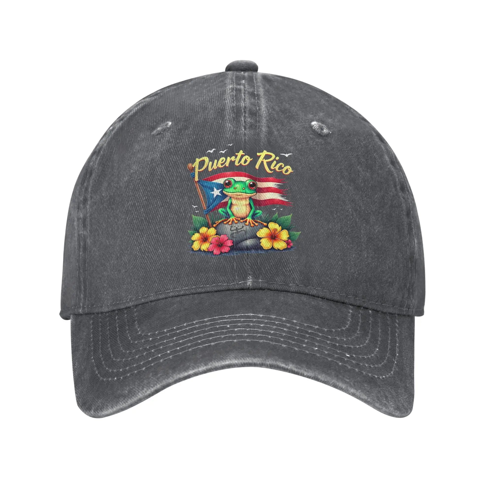 Hispanic Heritage Month Puerto Rico Coqui Frog Taino Symbol Baseball Cap