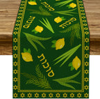 Happy Sukkot Linen Table Jewish Festival Party Decor