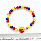 Classic Enamel Art Venezuelan Colombian Flag Bracelet
