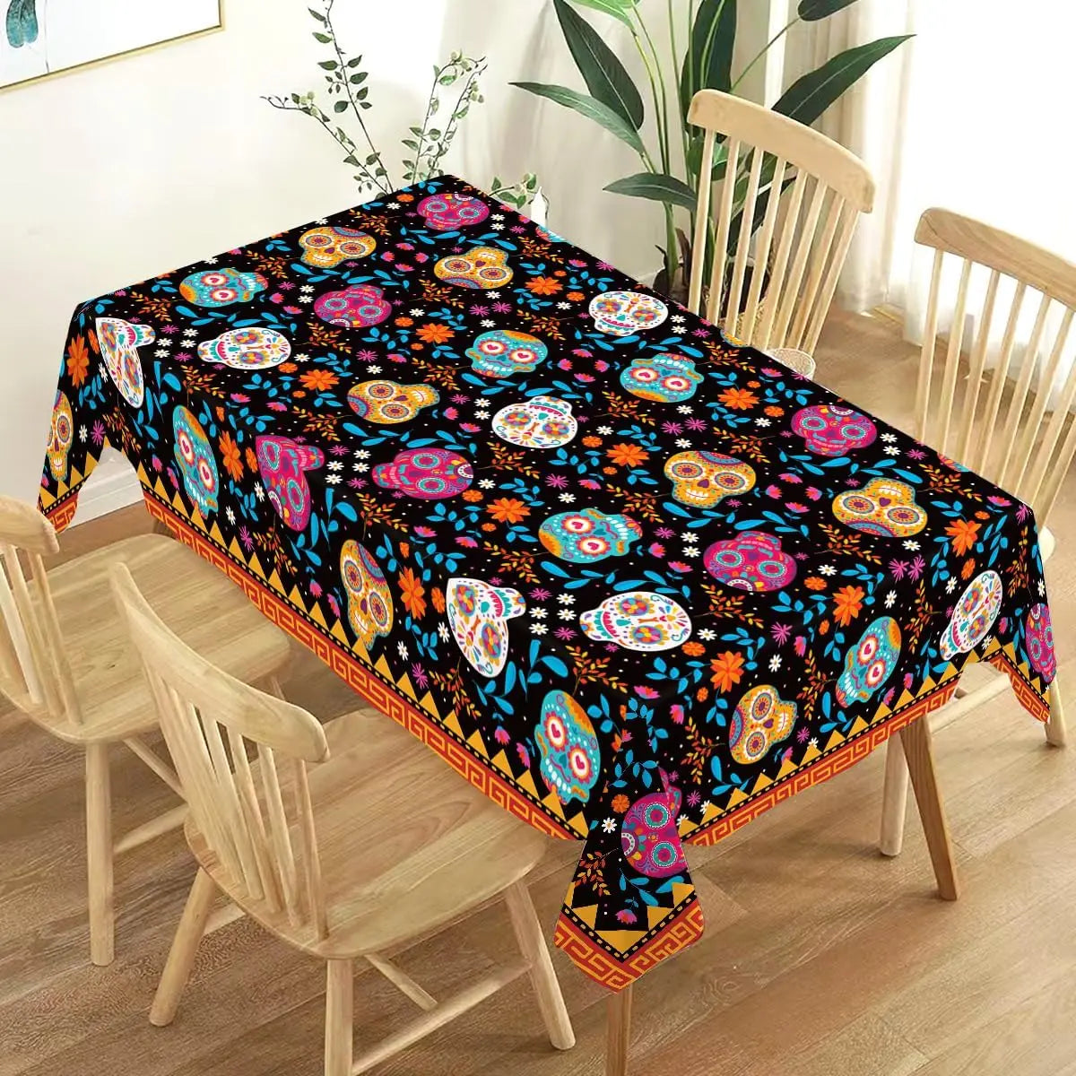 Dia DE Los Muertos Tablecloths Mexican Festival Decor Day of The Dead