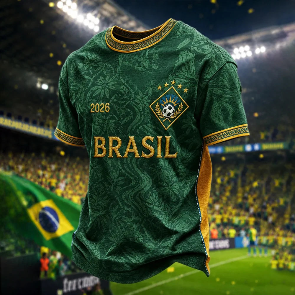 Brazil Flag Retro Soccer Jersey