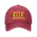 Vintage Veteran Service Medal Baseball Cap
