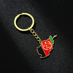 Afghanistan Map Flag Key Chain